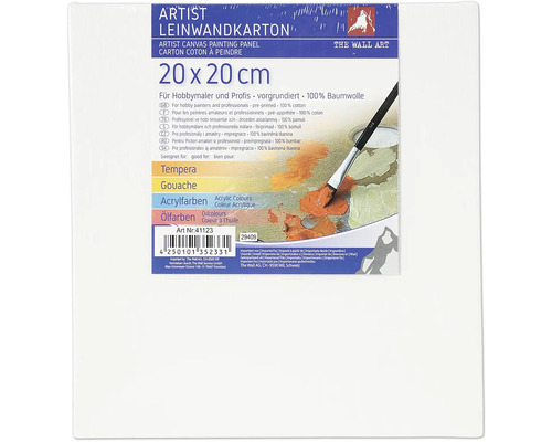 Malkarton 20x20 cm Leinwandkarton 20x20 cm für Hobby- und Profimaler