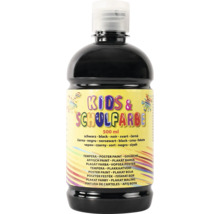 Peinture scolaire noire dans un flacon de 500 millilitres pour enfants et école