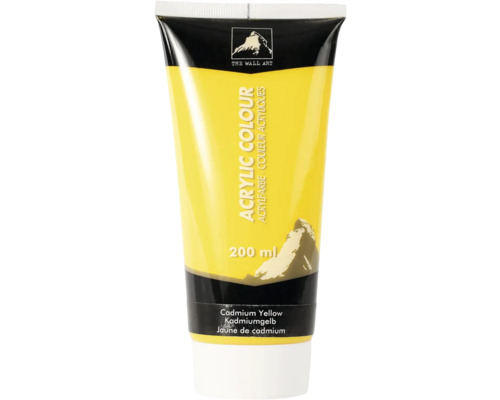 Acrylfarbe kadmiumgelb 200 ml Tube mit gelber Acrylfarbe, 200 ml