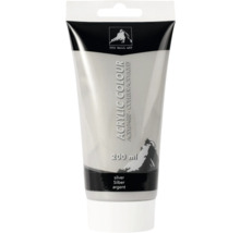 Tube mit silberfarbener Acrylfarbe, 200 ml