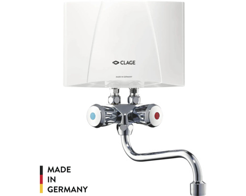 Elektronischer Durchlauferhitzer mit Mischbatterie von Clage