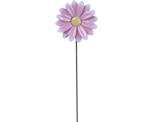 Metallblume H 90 cm rosa Dekorative Gartenblume aus Metall auf einem Stab