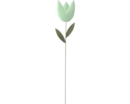 Metall Tulpe H 118 cm grün Dekorative Metalltulpe für den Garten