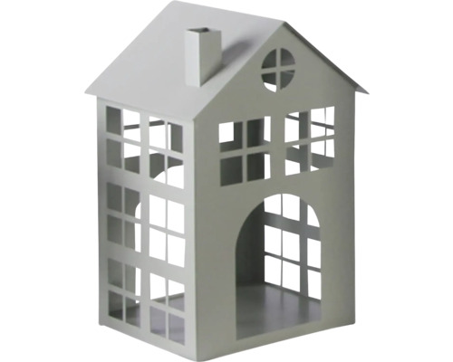 Photophore décoratif en métal en forme de maison