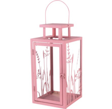 Lanterne décorative en métal avec motif de plantes