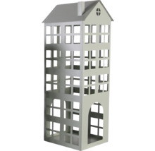 Maison décorative en métal avec ouvertures de fenêtres