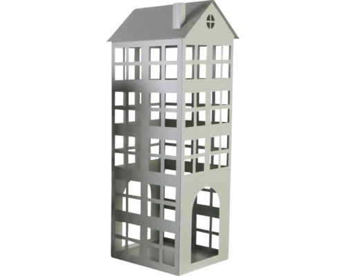 Maison décorative en métal avec ouvertures de fenêtres