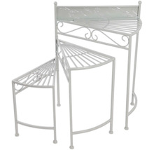 Pflanzentreppe aus Metall mit drei Ebenen für den Garten oder Balkon