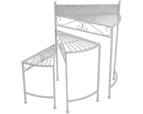 Pflanzentreppe aus Metall mit drei Ebenen für den Garten oder Balkon