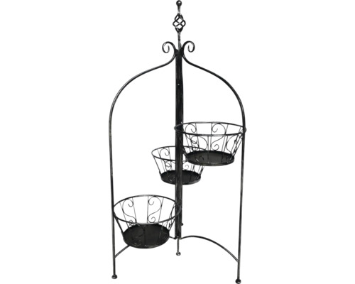 Pflanzenständer mit drei Körben aus Metall