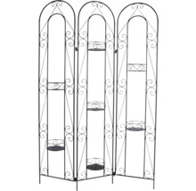 Dekorativer Raumteiler aus Metall mit Pflanzenständern