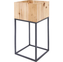 Blumenhocker mit Pflanzkasten aus Holz und Metallgestell