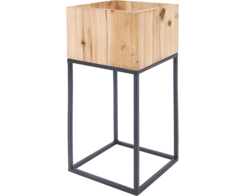 Blumenhocker mit Pflanzkasten aus Holz und Metallgestell