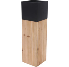 Blumenhocker mit quadratischem Pflanzgefäss aus Holz