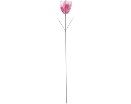 Metall Tulpe H 95 cm rosé Gartendekoration Blume aus Metall