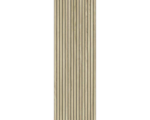 Panneau en bois avec de fines lamelles verticales