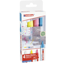 Packung mit vier Glasmarkern von Edding