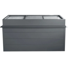 Gartentruhe aus Kunststoff mit transparentem Deckel