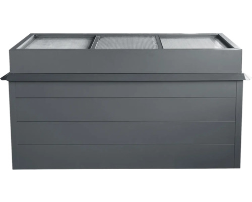 Gartentruhe aus Kunststoff mit transparentem Deckel