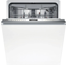 Lave-vaisselle Bosch ouvert avec éléments en acier inoxydable et intérieur avec paniers à vaisselle