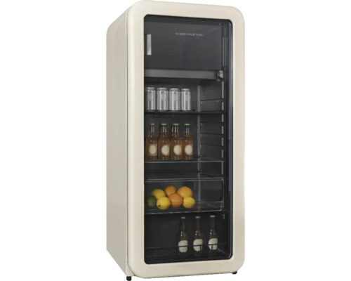 Réfrigérateur à boissons Kibernetik RKS149 lxhxp 60 x 133.3 x 55 cm beige 111422 Réfrigérateur KIBERNETIK avec boissons et fruits