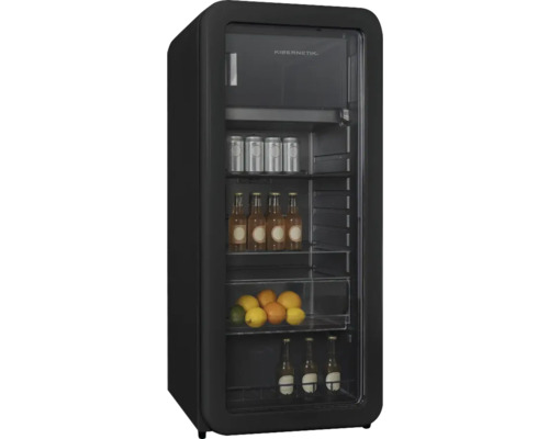 Réfrigérateur à boissons Kibernetik RKS149 Retro lxhxp 60 x 135 x 50 cm beige 111425 Réfrigérateur à boissons noir avec boissons et fruits