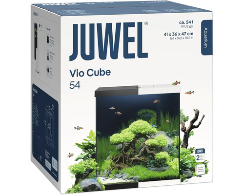 Verpackung des Juwel Vio Cube 54 Aquariums mit Zubehör