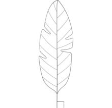 Dekorative Blattfigur aus Metall