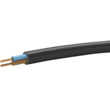 Câble à deux fils avec deux conducteurs en cuivre et gaine