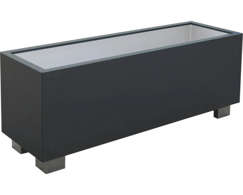 Rechteckiger Pflanzkasten aus Metall mit Füssen