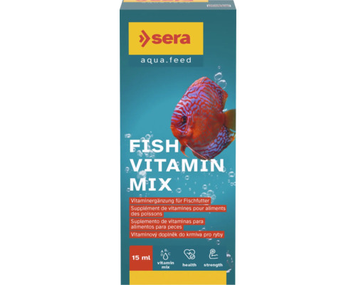 Sera Vitaminergänzung für Fischfutter 15 ml Sera Fisch Vitamin Mix, 15 Milliliter Packung zur Nahrungsergänzung für Fische
