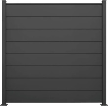 Clôture de jardin en aluminium avec panneaux horizontaux