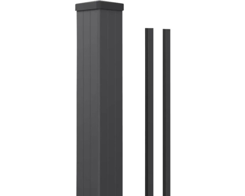 Poteau de clôture en aluminium avec profils de remplissage