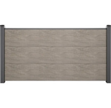 Gartenzaun Element mit Holzoptik