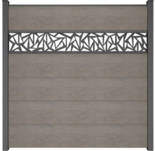 Clôture de jardin avec motif géométrique pour l'intimité