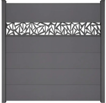 Portail de jardin gris avec motif géométrique pour l'extérieur