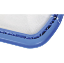 Poolkescher mit blauem Rahmen und weissem Netz