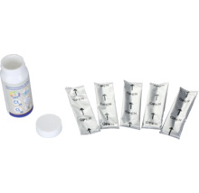 Bandelettes de test d'analyse d'eau avec flacon et bandelettes de test emballées individuellement