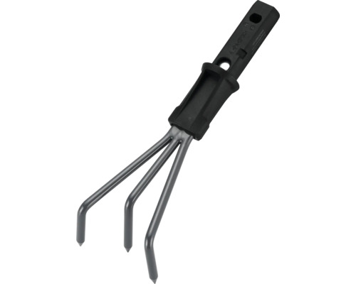 Griffe de jardin à trois dents avec manche en plastique