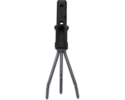 Désherbeur à trois dents avec manche en plastique