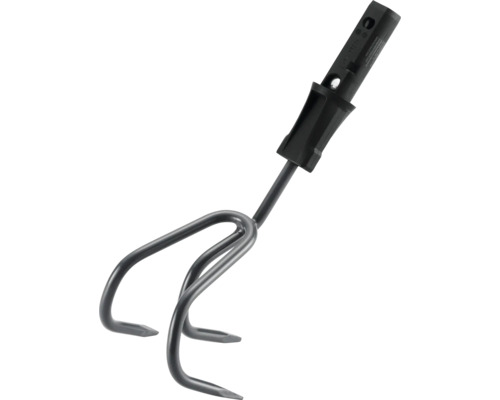 Griffe de jardin avec trois dents et manche