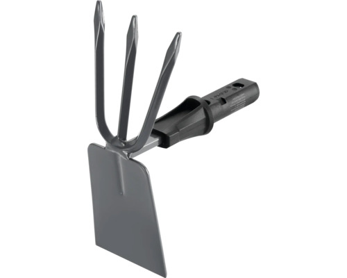 Griffe de jardin avec pelle triangulaire pour le travail du sol