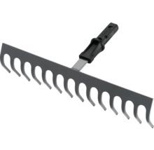 Râteau en métal avec manche en plastique pour le jardin