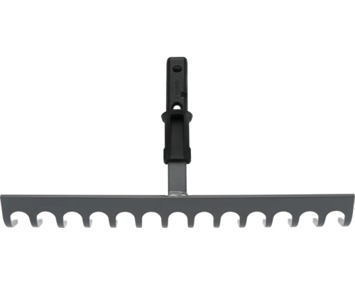 Râteau de jardin en métal avec manche en plastique pour le jardinage