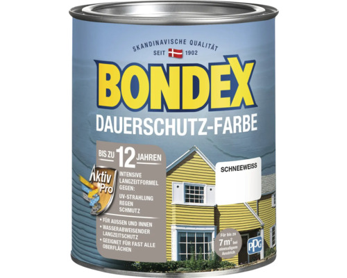 Pot de peinture de protection longue durée Bondex, Blanc neige