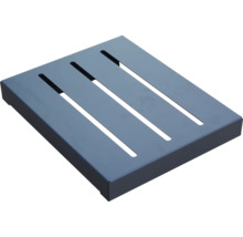 Quadratische Duschablage mit Schlitzen