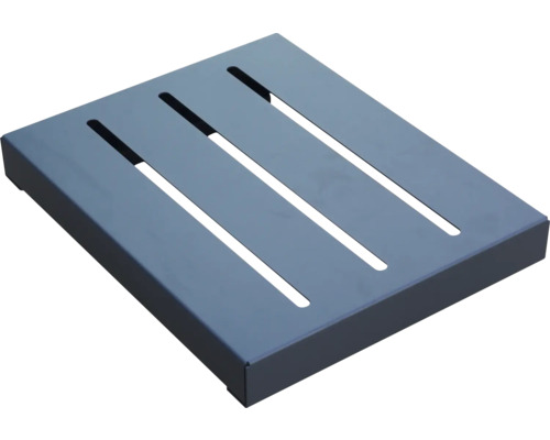 Quadratische Duschablage mit Schlitzen