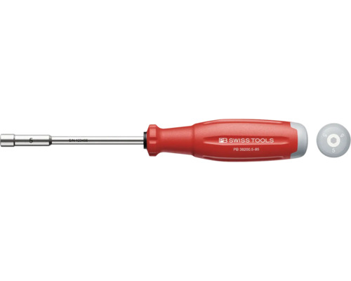 PB Swiss Tools Schraubendreher mit 5 Millimeter Steckschlüssel