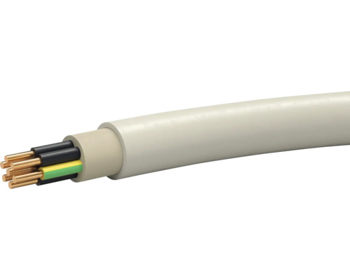 Installationskabel TT 7x1,5 mm² 6LPE grau Eca (Meterware) Elektrokabel mit mehreren Adern und Ummantelung