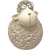Dekofigur Schaf mit Brille